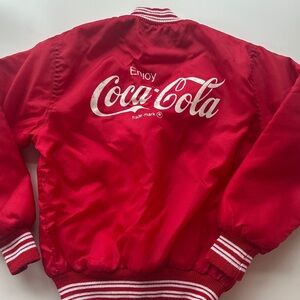 Vintage Coca Cola WSYSA Soccer Varsity Bomber Youth Med